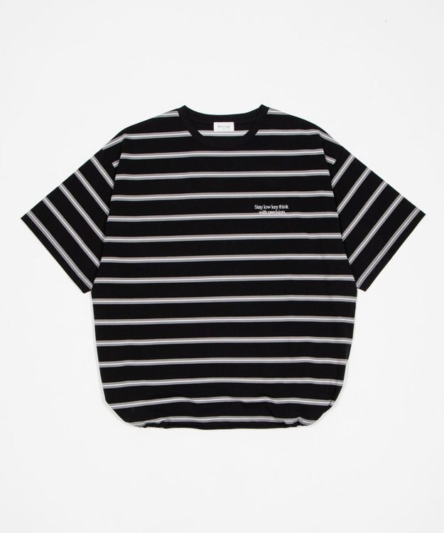 WEGO 【機能T】接触冷感マルチボーダーT（SS） ブラック