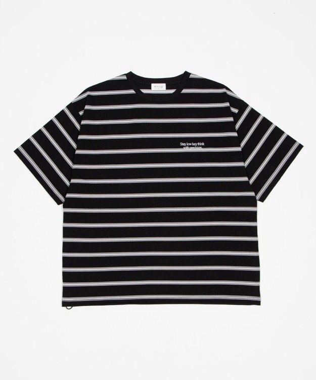 WEGO 【機能T】接触冷感マルチボーダーT（SS） ブラック
