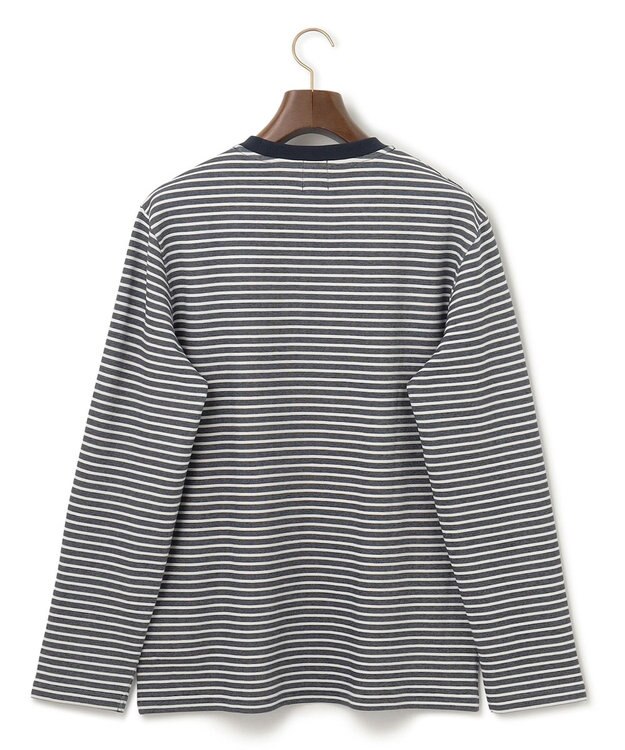 J.PRESS MEN ソフトＷフェイス ボーダーロングTシャツ ネイビー系7