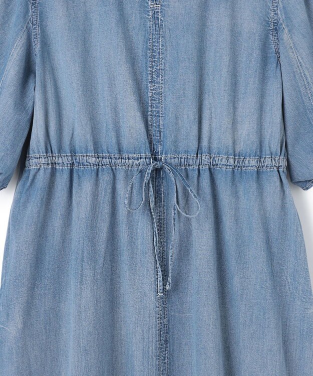 J.PRESS YORK STREET 【WOMEN】ライトダンガリー ツイストスリーブワンピ－ス ダルブルー系