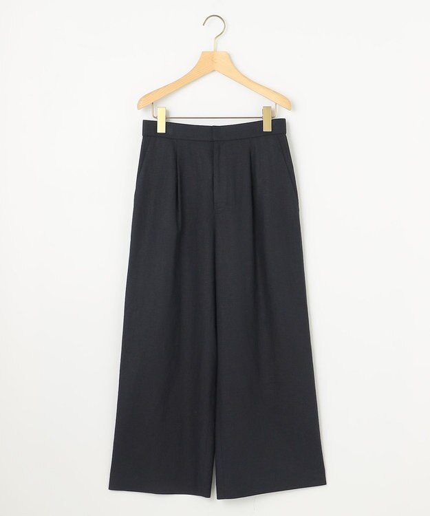 組曲 リネンレーヨンワイド パンツ ネイビー系
