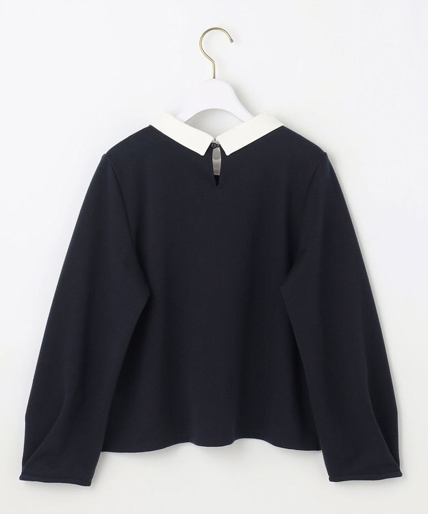 ANY SIS 【WEB・一部店舗限定】カットジャカード襟付き2WAY セットアップ ネイビー系