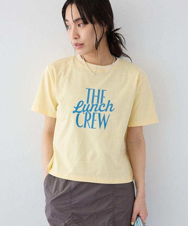 CRAFT STANDARD BOUTIQUE フロッキープリントＴシャツ Light Yellow