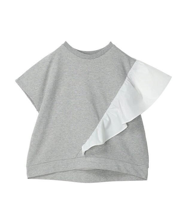 AMERICAN HOLIC ショルダーフリルミニ裏毛プルオーバー Light Gray Mixture