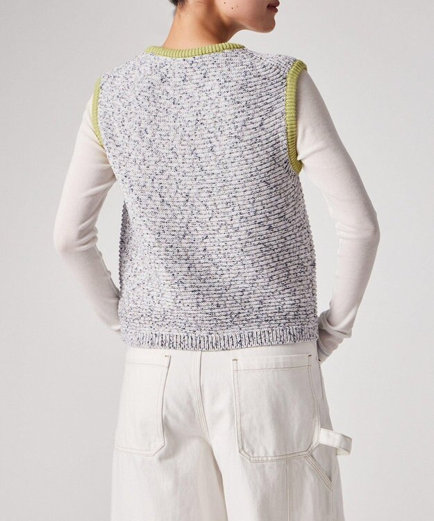 Paul Smith コントラストカラー ニットベスト フォレストグリーン