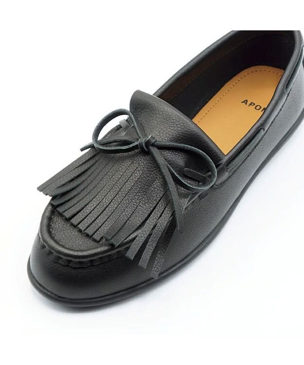 APOM フリンジモカシン15 ブラック