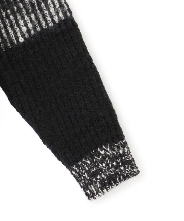 JOSEPH HOMME 【HIGH GRADE LINE】ランダムスラブジャガード　クルーネックニット ブラック系5