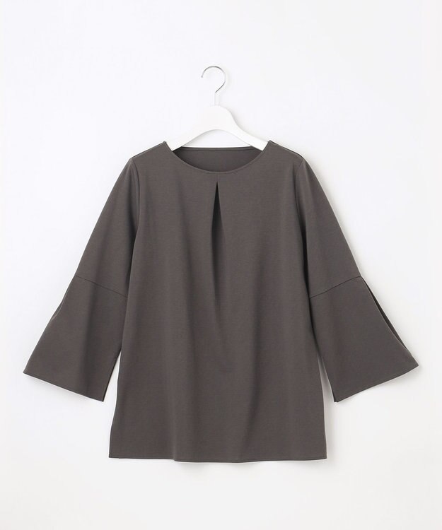 自由区 S 【洗える】エッセンシャルポンチクルーネック カットソー グレー系