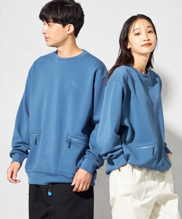 SHARE PARK LADIES 【UNISEX】エアリッチダンボールクルーネック（S・Mサイズ） アッシュネイビー