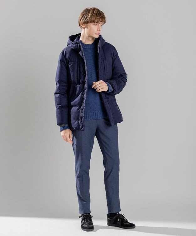 JOSEPH HOMME ラーナヴァージンメリノ　クルーネックニット ネイビー系