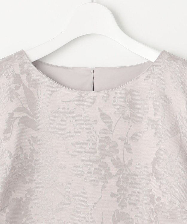 自由区 【セットアップ対応・洗える】オパールプリント ブラウス ライトグレー系