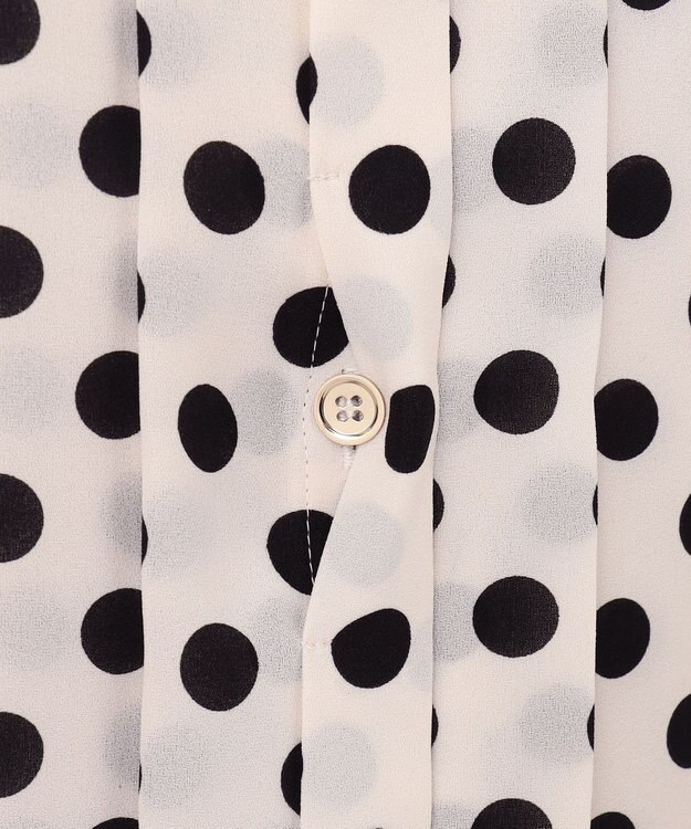 GRACE CONTINENTAL ドットプリントボウタイブラウス キナリ