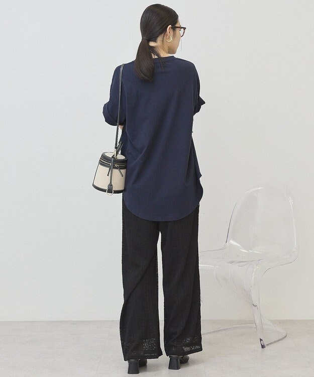 AMERICAN HOLIC PORTLAND裾ラウンドTシャツ Navy