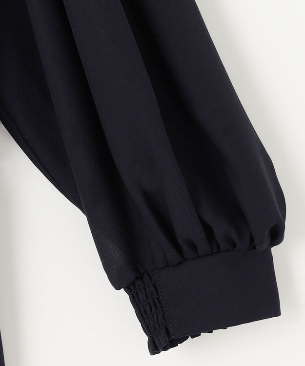 組曲 L 【洗える】シフォンツイルレース ブラウス ネイビー系