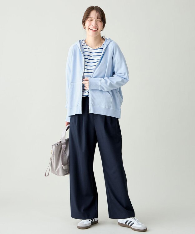 ANY ピグメントパーカー ライトブルー