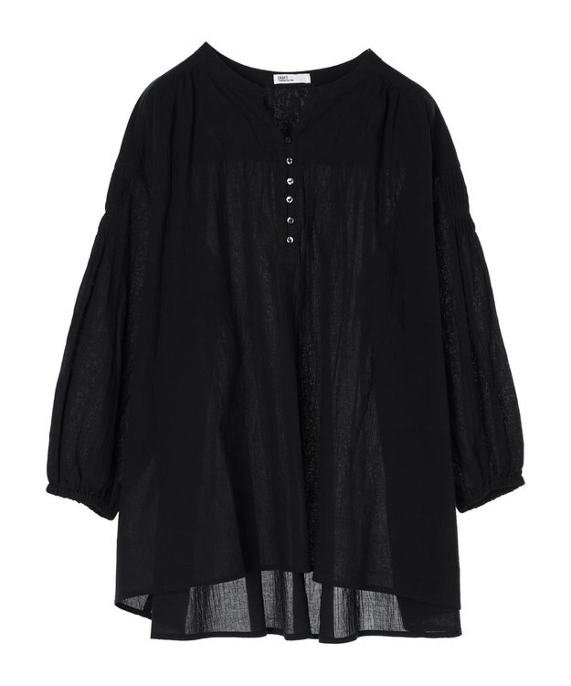 CRAFT STANDARD BOUTIQUE ジョーゼットスキッパーシャツ Black