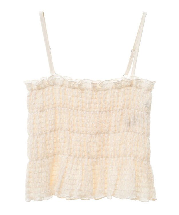 earth music&ecology スパンコールシャーリングビスチェ Ivory