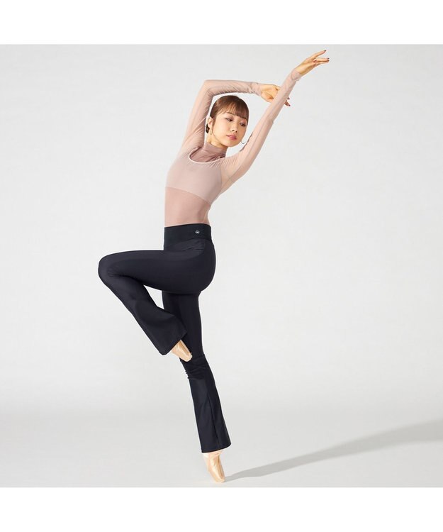 Chacott 【MADOKA SUGAI】ロングスリーブレオタード ベージュ