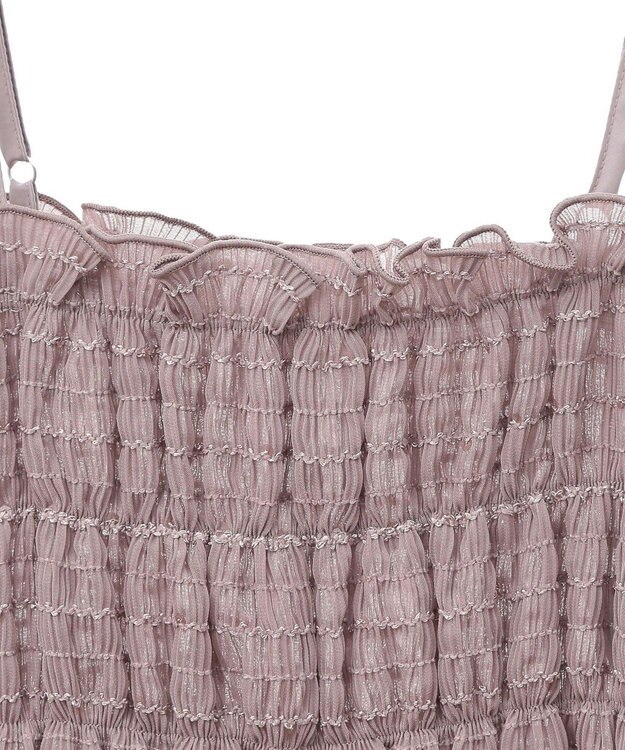 earth music&ecology スパンコールシャーリングビスチェ Mocha