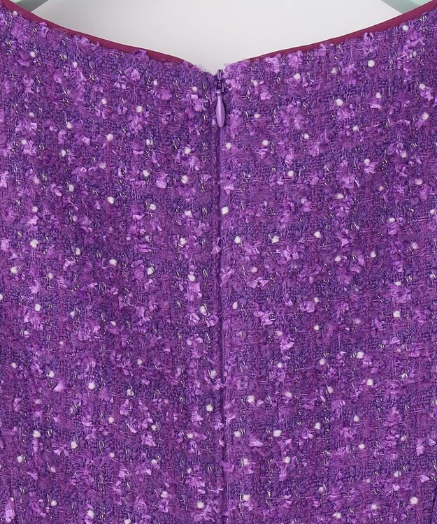 TOCCA CHIFFON TWEED ドレス パープル系
