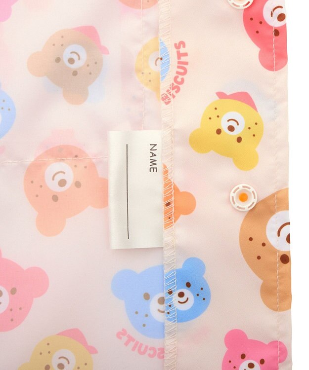 MIKI HOUSE HOT BISCUITS 【80-120cm】カラフルビーンズ 総柄レインコート マルチカラー