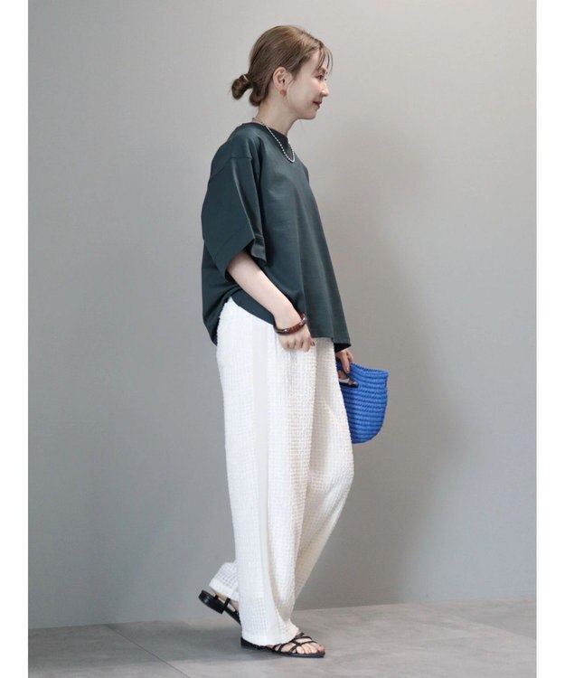 AMERICAN HOLIC 接触冷感ＳＺ５分袖カットプルオーバー Charcoal Gray