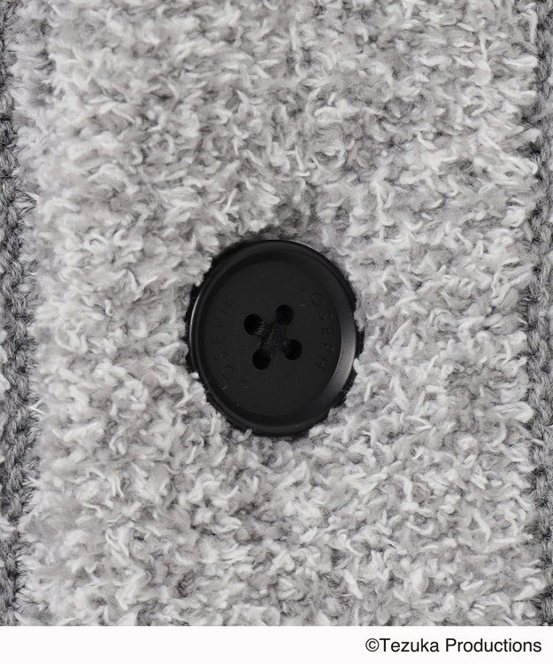 JOSEPH HOMME 鉄腕アトム×JOSEPH HOMME　ONE POINT BOA KNIT CARDIGAN ライトグレー系