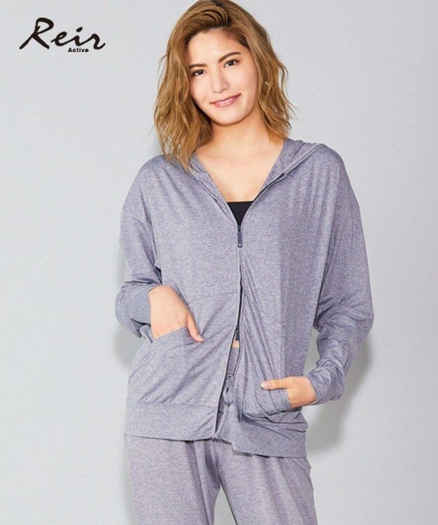 San-ai Resort（三愛水着楽園） 【SALE】【UNISEX】【Reir　Active（レイールアクティブ）】UPF杢　ラッシュパーカー ネイビー