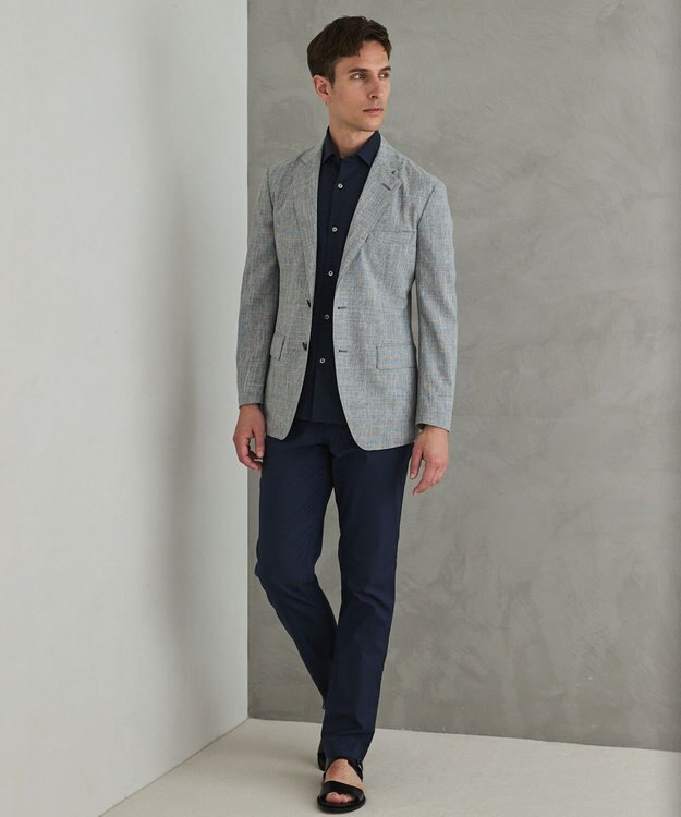 GOTAIRIKU チノ以上スラックス未満のドレス感【接触冷感/吸水速乾/ストレッチ】クールモーション コットンパンツ ネイビー系