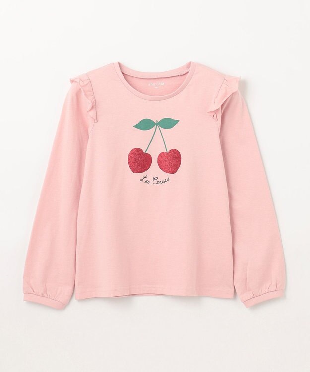 ANY KIDS 【WEB限定】7days プリント Tシャツ ピンク×チェリー