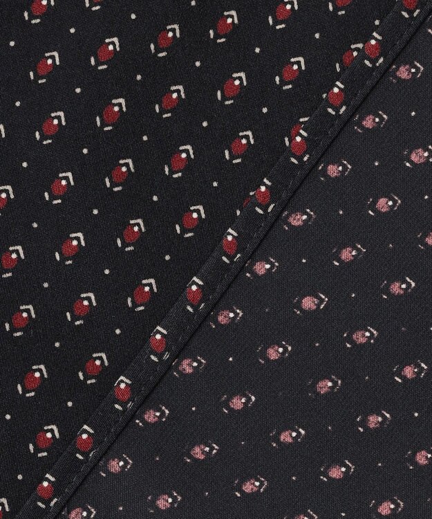 J.PRESS LADIES S スエード幾何プリント ブラウス ネイビー系