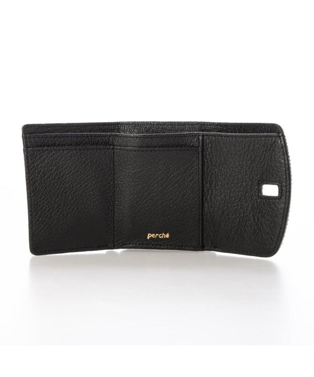 UNBILLION ペルケ perche / ハラコタイプチェック柄3つ折り財布 グリーンチェック