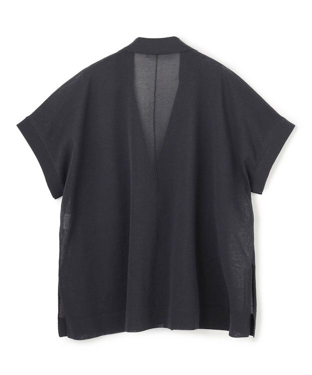 UNFILO シアーフォルムニット ジャケットジレ チャコール