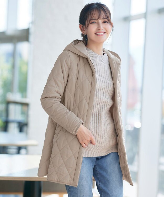 Tiaclasse 【安田美沙子さん着用・新色追加】中綿キルティングコート モカベージュ