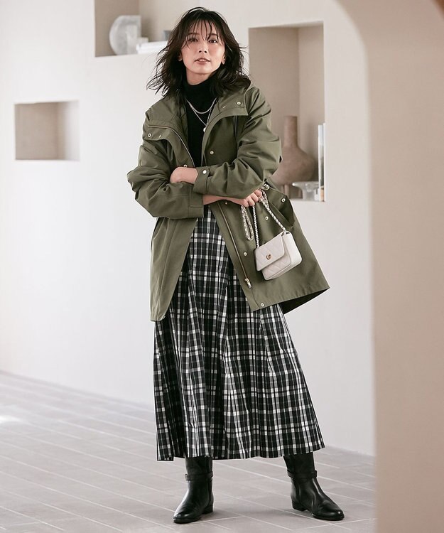 23区 【CLASSY.1月号掲載】ウーステッドウール タートルネック ニット ブラック系