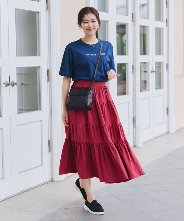 Tiaclasse 【2点セット】編み込み風ショルダーバッグ＋ショルダーポーチ付き ブラック