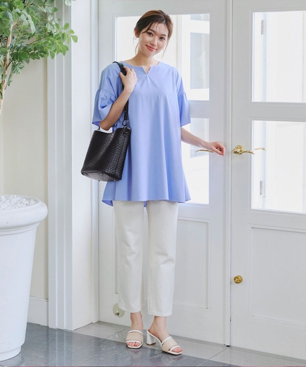 Tiaclasse 【2点セット】編み込み風ショルダーバッグ＋ショルダーポーチ付き ブラック