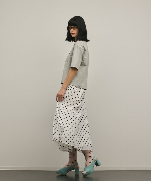 GRACE CONTINENTAL レイヤードロゴＴシャツ グレー