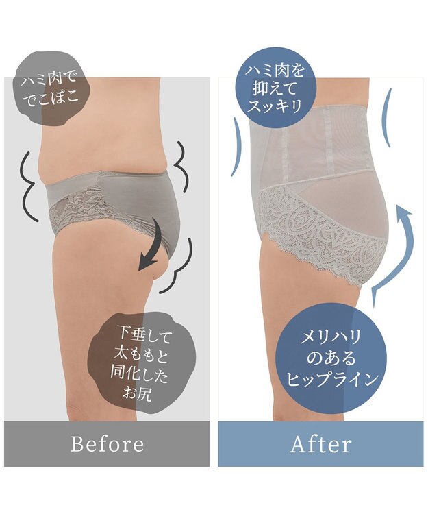 BRADELIS New York 【カヤビューティーラボ】レーシーハイウエストショーツ24 シアーグレージュ