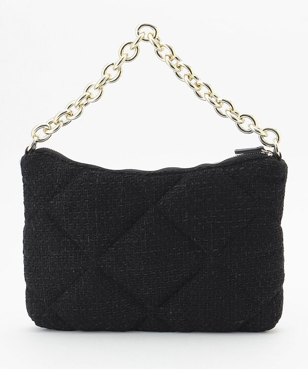 ICB ツイードチェーンバッグ ブラック系