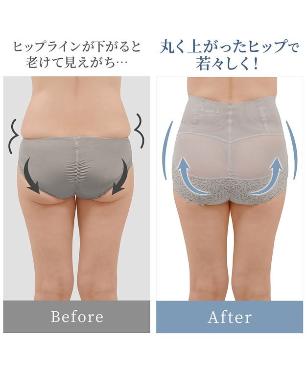 BRADELIS New York 【カヤビューティーラボ】レーシーハイウエストショーツ24 シアーグレージュ