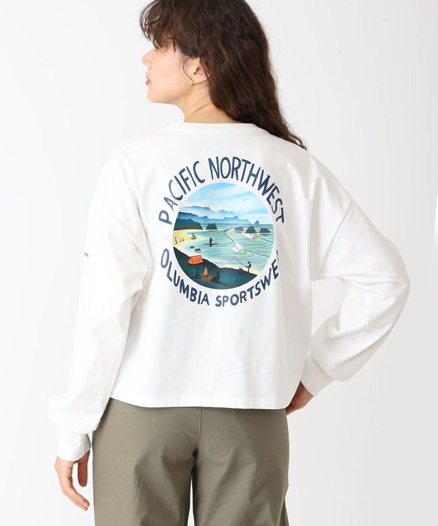 Columbia Columbia/ ウィメンズレイクトゥーアベニューロングスリーブクロップドTシャツ /コロンビア Sea Salt