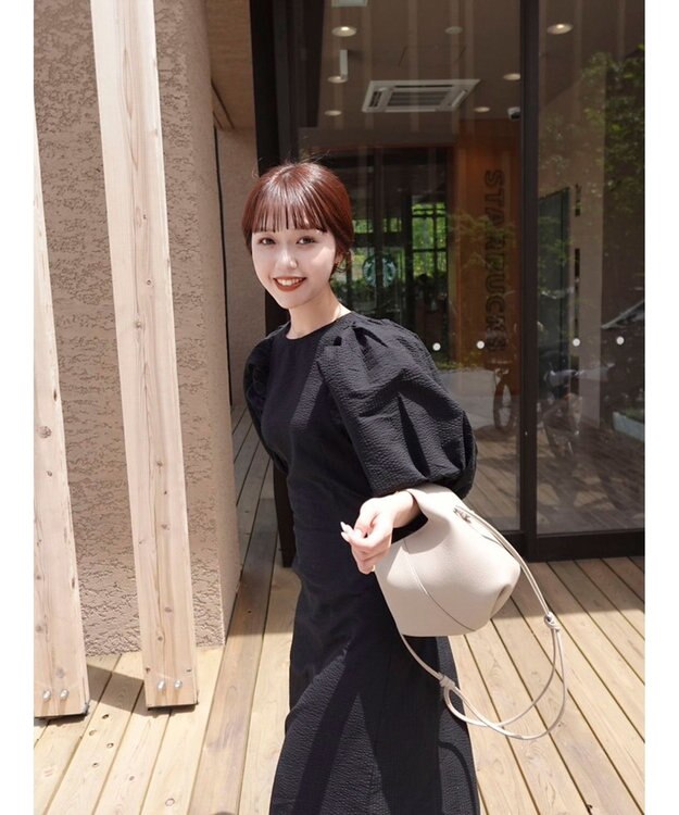 Green Parks AnriettMusee バックカットワークワンピース Black