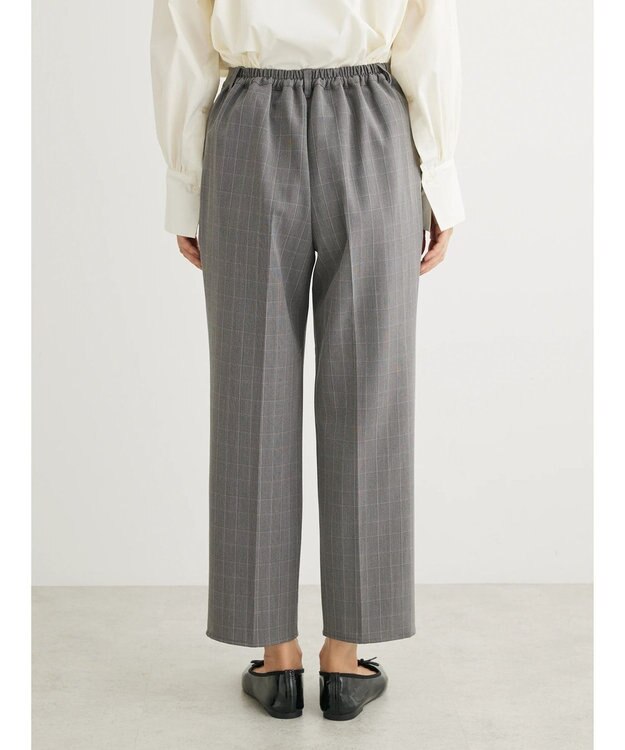 Green Parks きれいシルエットチェックパンツ Glen Check