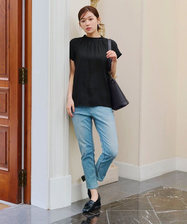 Tiaclasse 【2点セット】編み込み風ショルダーバッグ＋ショルダーポーチ付き ブラック