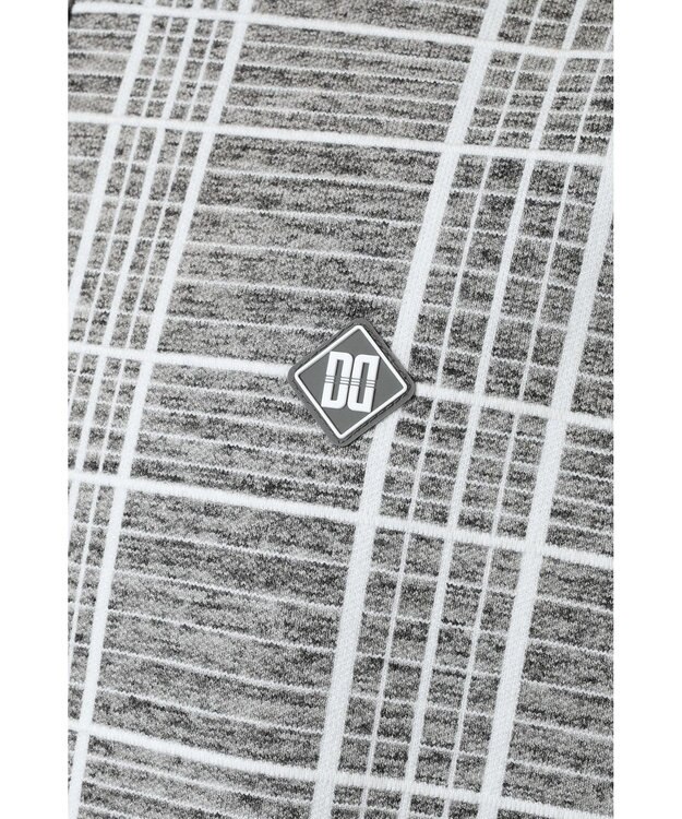 DAKS DAKS GOLF ハーフジップ チェックニット グレー