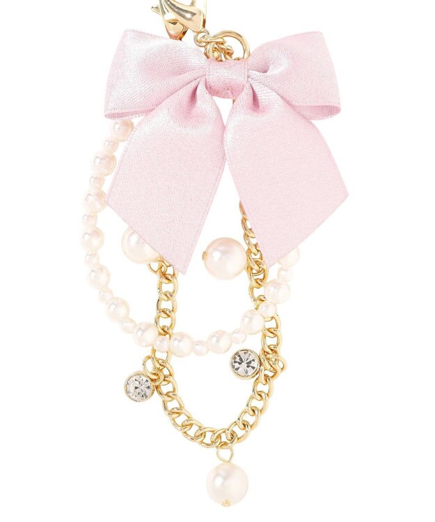 Maison de FLEUR パールビジューリボン2Wayチャーム Light Pink