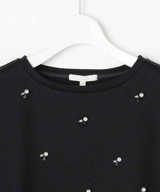 自由区 S ビジュー Tシャツ ブラック