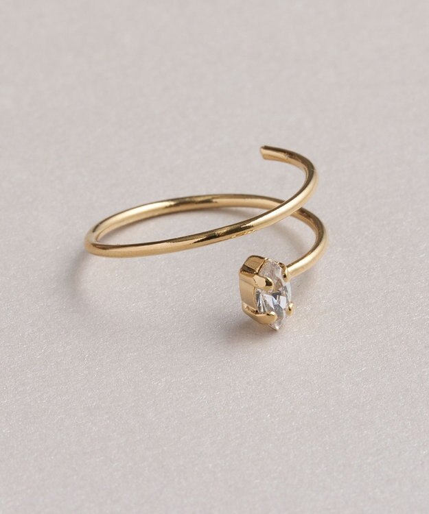 Phoebe ≪TV番組着用商品≫フロートスパイラルビジューリング クリア