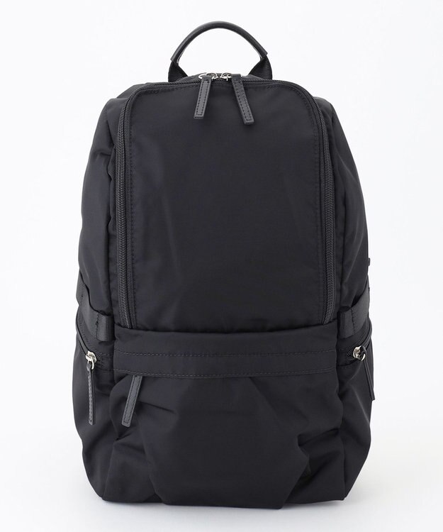 ICB 【A4サイズ収納可】８ポケットナイロンリュック ブラック系